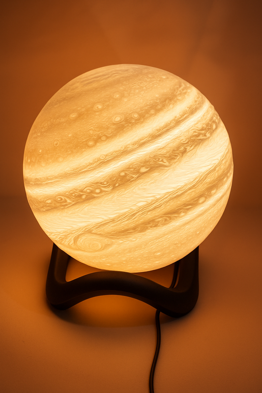 Jupiter Figürü Gece Lambası – RGB & Sarı Işık Seçenekli – Dekoratif Masa Lambası